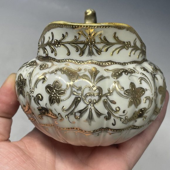 Antique - Vintage 20th C. Porcelain Nippon Gilt Japanese Creamer - Picture 11 of 14